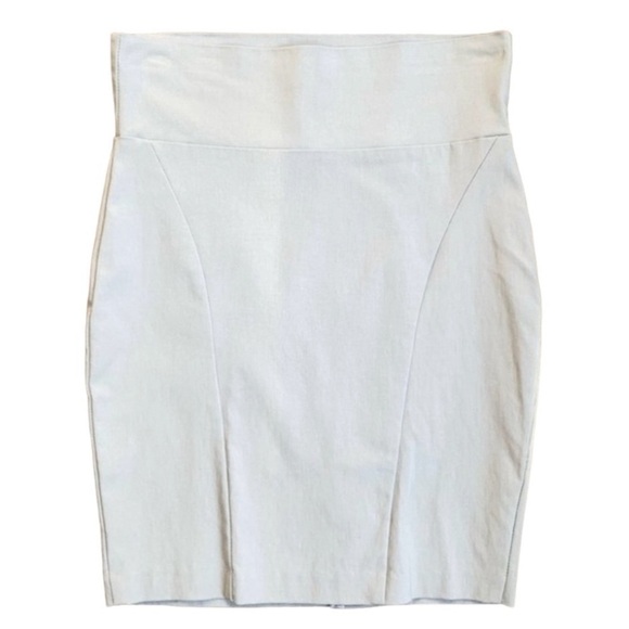 Y2K 2000s Women’s Costa Blanca Mini Skirt High Rise Bodycon Vintage Gray Size M - Picture 3 of 16